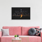 Black Adam Theatrical Logo Canvas Afdruk (Insitu (Woonkamer))