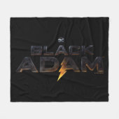 Black Adam Theatrical Logo Fleece Deken (Voorkant (Horizontaal))