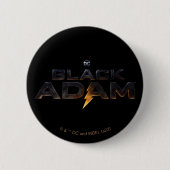 Black Adam Theatrical Logo Ronde Button 5,7 Cm (Voorkant)