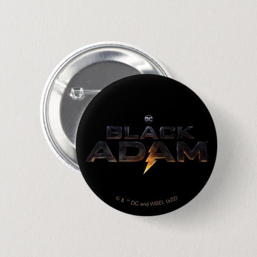 Black Adam Theatrical Logo Ronde Button 5,7 Cm (Voorkant /achterkant)