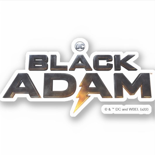 Black Adam Theatrical Logo Sticker (Voorkant)