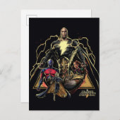 Black Adam Triangular Group Graphic Briefkaart (Voorkant / Achterkant)
