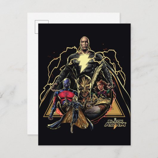 Black Adam Triangular Group Graphic Briefkaart (Voorkant / Achterkant)