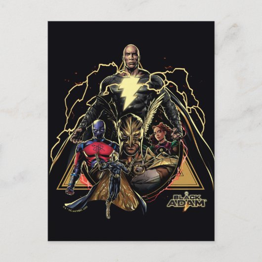 Black Adam Triangular Group Graphic Briefkaart (Voorkant)