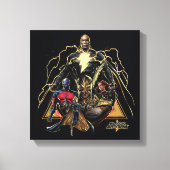 Black Adam Triangular Group Graphic Canvas Afdruk (Voorkant)