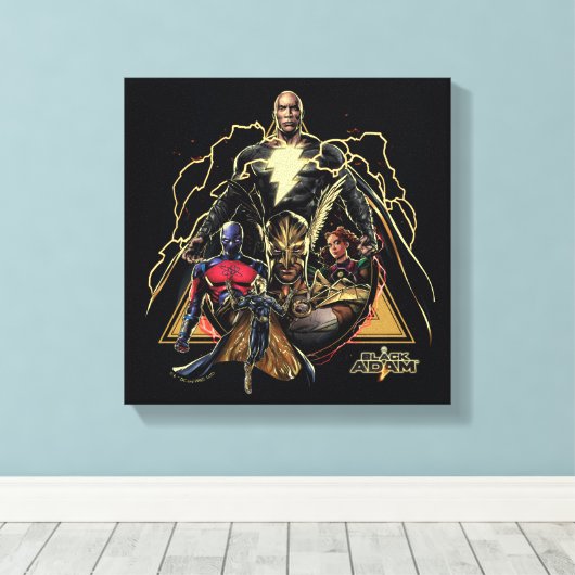 Black Adam Triangular Group Graphic Canvas Afdruk (Insitu (Houten vloer))