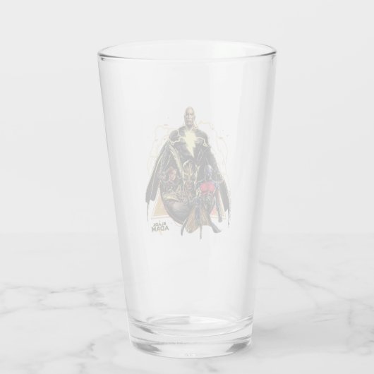 Black Adam Triangular Group Graphic Glas (Achterkant)
