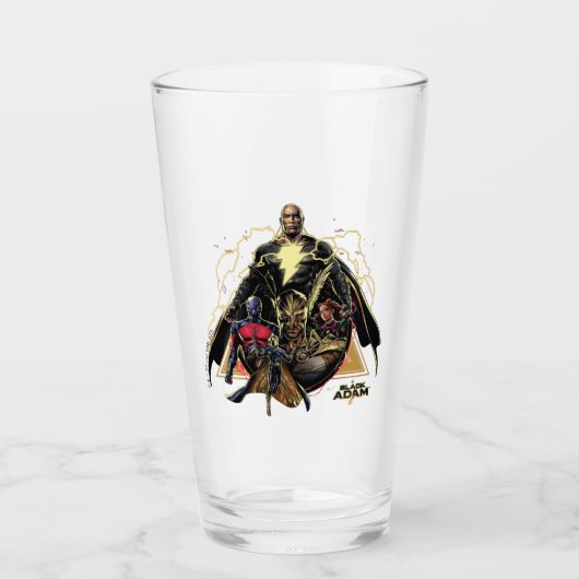 Black Adam Triangular Group Graphic Glas (Voorkant)