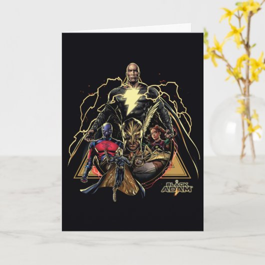 Black Adam Triangular Group Graphic Kaart (Gele Bloem)