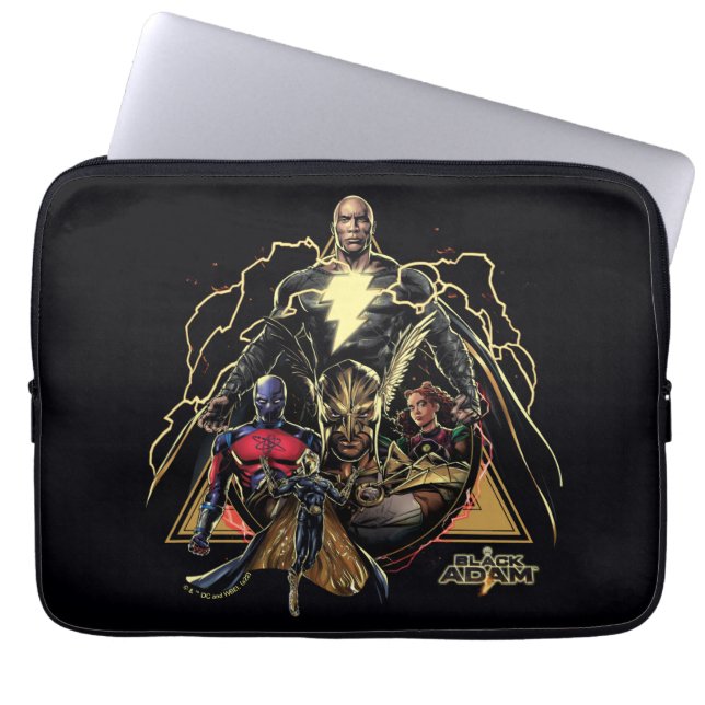Black Adam Triangular Group Graphic Laptop Sleeve (Voorkant)
