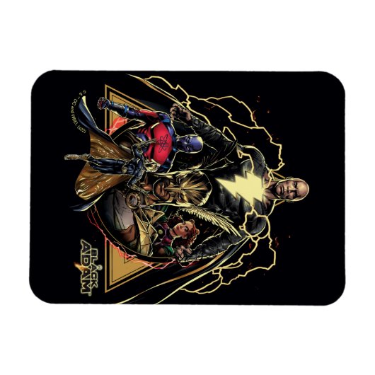 Black Adam Triangular Group Graphic Magneet (Horizontaal)