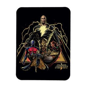 Black Adam Triangular Group Graphic Magneet
