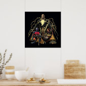 Black Adam Triangular Group Graphic Poster (Keuken)