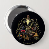 Black Adam Triangular Group Graphic Ronde Button 4,0 Cm (Voorkant /achterkant)