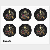 Black Adam Triangular Group Graphic Ronde Sticker (Vel)
