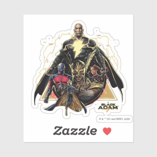 Black Adam Triangular Group Graphic Sticker (Vel)