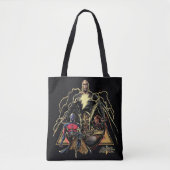 Black Adam Triangular Group Graphic Tote Bag (Voorkant)