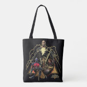 Black Adam Triangular Group Graphic Tote Bag (Achterkant)
