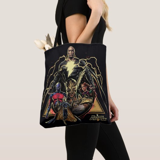 Black Adam Triangular Group Graphic Tote Bag (Dichtbij)