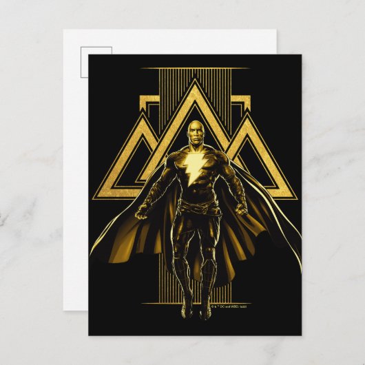 Black Adam Triangular Pillar Graphic Briefkaart (Voorkant / Achterkant)