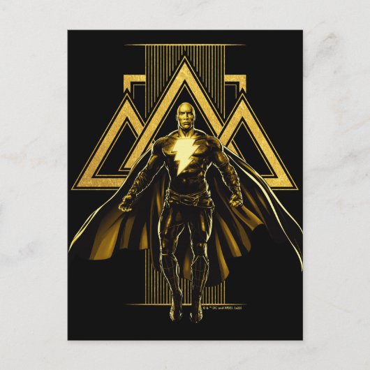 Black Adam Triangular Pillar Graphic Briefkaart (Voorkant)