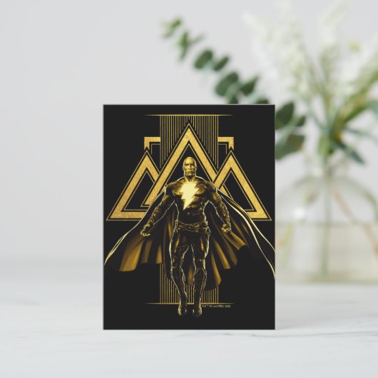 Black Adam Triangular Pillar Graphic Briefkaart (Staand voorkant)