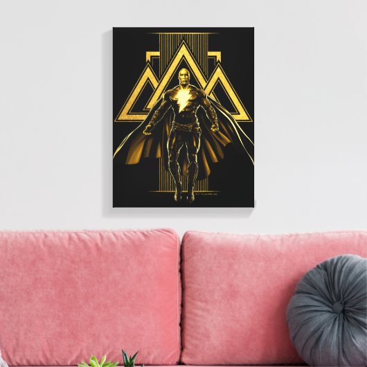 Black Adam Triangular Pillar Graphic Canvas Afdruk (Insitu (Woonkamer))