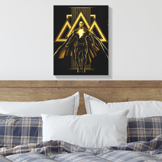 Black Adam Triangular Pillar Graphic Canvas Afdruk (Insitu (Slaapkamer))