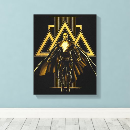 Black Adam Triangular Pillar Graphic Canvas Afdruk (Insitu (Houten vloer))