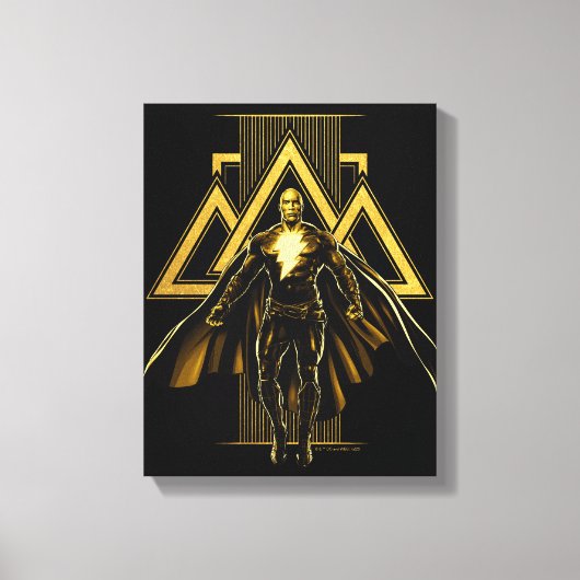 Black Adam Triangular Pillar Graphic Canvas Afdruk (Voorkant)