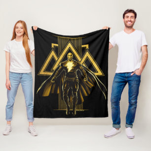 Black Adam Triangular Pillar Graphic Fleece Deken