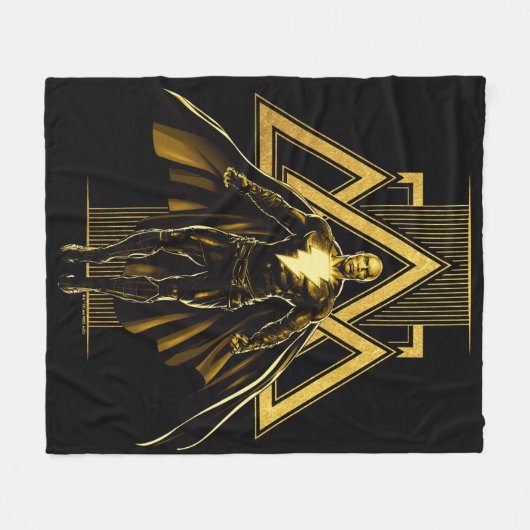 Black Adam Triangular Pillar Graphic Fleece Deken (Voorkant (Horizontaal))