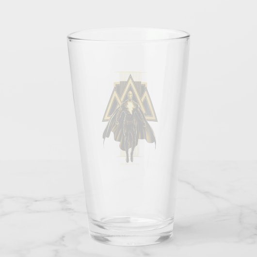 Black Adam Triangular Pillar Graphic Glas (Achterkant)