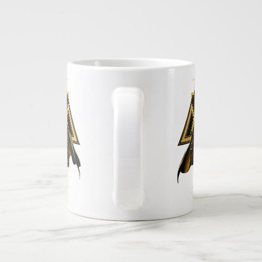 Black Adam Triangular Pillar Graphic Grote Koffiekop (Achterkant)