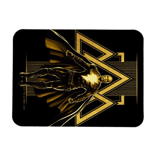 Black Adam Triangular Pillar Graphic Magneet (Horizontaal)