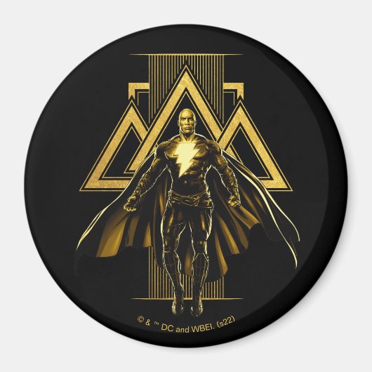 Black Adam Triangular Pillar Graphic Magneet (Voorkant)