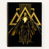 Black Adam Triangular Pillar Graphic Notitieboek (Voorkant)