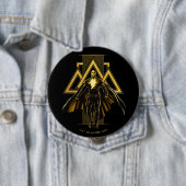 Black Adam Triangular Pillar Graphic Ronde Button 4,0 Cm (In situ)