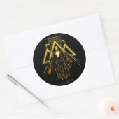 Black Adam Triangular Pillar Graphic Ronde Sticker (Envelop)