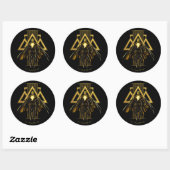 Black Adam Triangular Pillar Graphic Ronde Sticker (Vel)