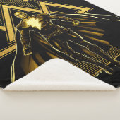 Black Adam Triangular Pillar Graphic Sherpa Deken (3/4)