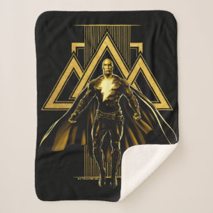 Black Adam Triangular Pillar Graphic Sherpa Deken