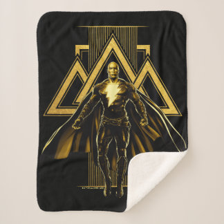 Black Adam Triangular Pillar Graphic Sherpa Deken