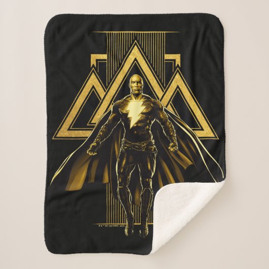 Black Adam Triangular Pillar Graphic Sherpa Deken (Voorkant)