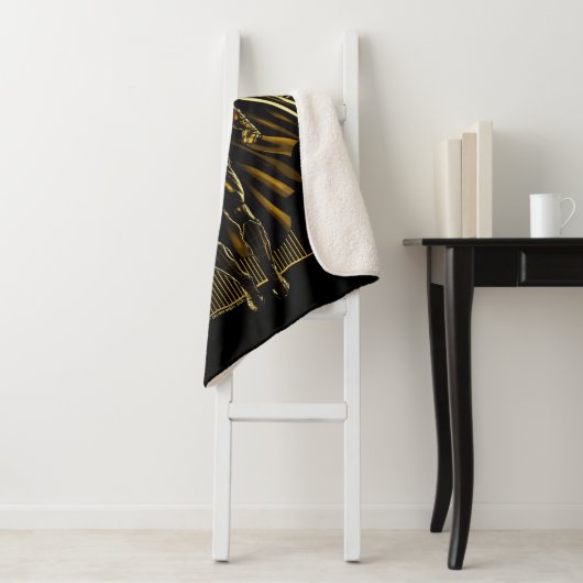 Black Adam Triangular Pillar Graphic Sherpa Deken (In situ)