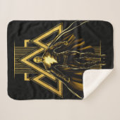 Black Adam Triangular Pillar Graphic Sherpa Deken (Voorkant (horizontaal))