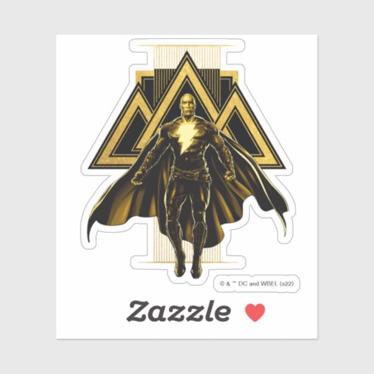 Black Adam Triangular Pillar Graphic Sticker (Vel)