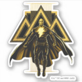 Black Adam Triangular Pillar Graphic Sticker (Voorkant)