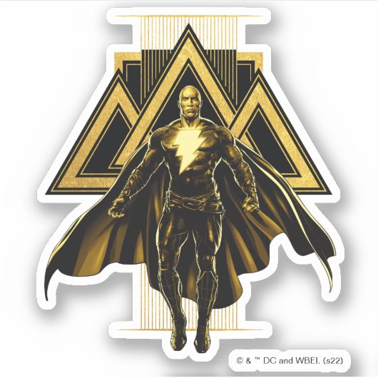 Black Adam Triangular Pillar Graphic Sticker (Voorkant)
