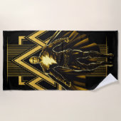 Black Adam Triangular Pillar Graphic Strandlaken (Voorkant)
